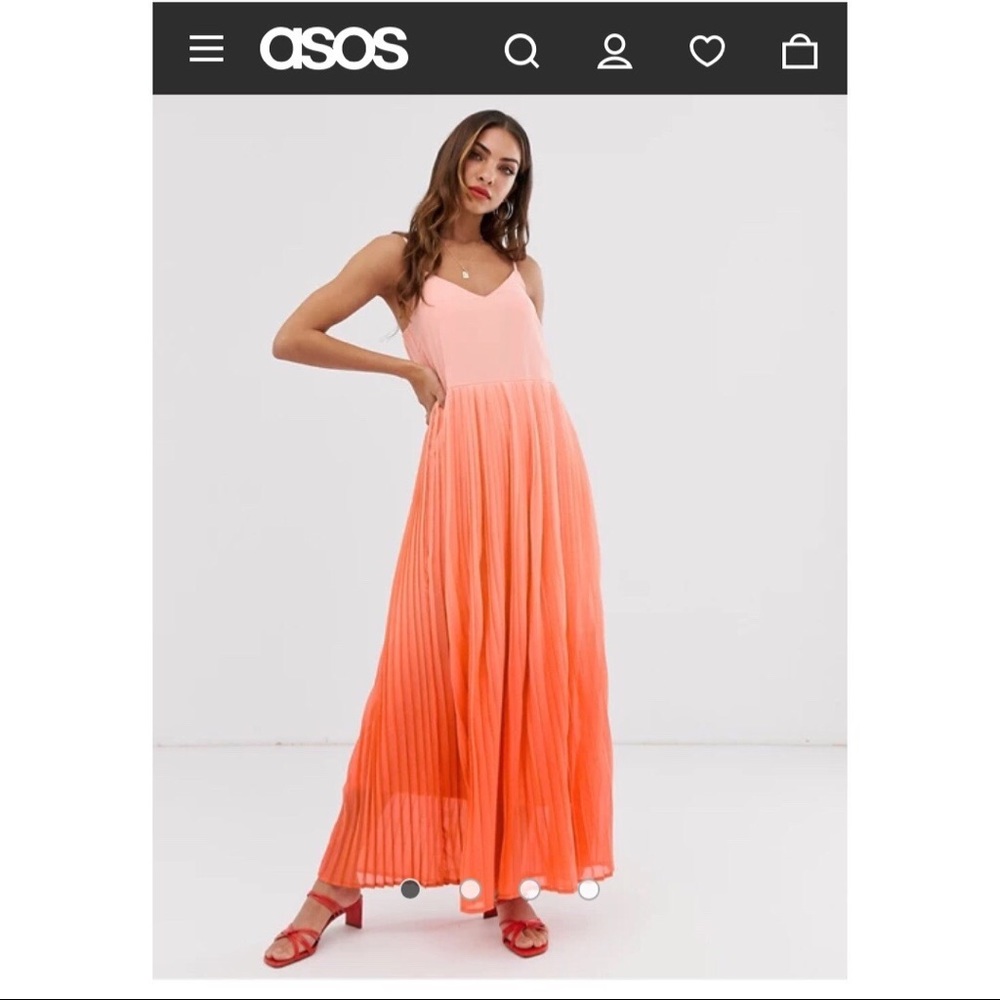 ASOS ombré coral maxi dress